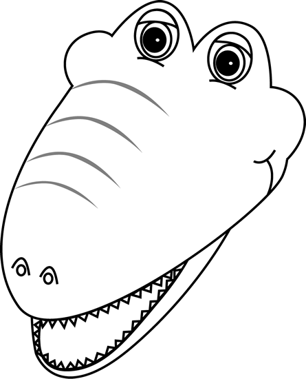 Black_and_White_Alligator_Face