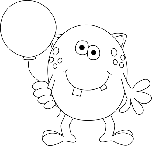 Black_and_White_Monster_Holding_a_Balloon