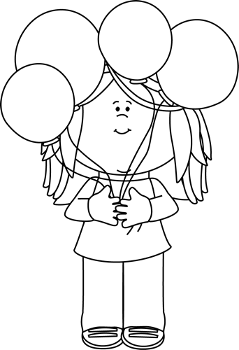 _Black_and_White_Girl_Holding_a_Bunch_of_Balloons