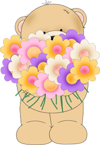 _Bear_Holding_A_Bunch_Of_Flowers