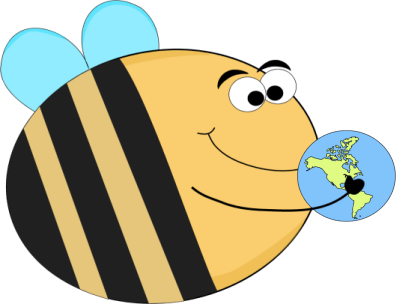 Funny_Bee_Holding_a_Globe