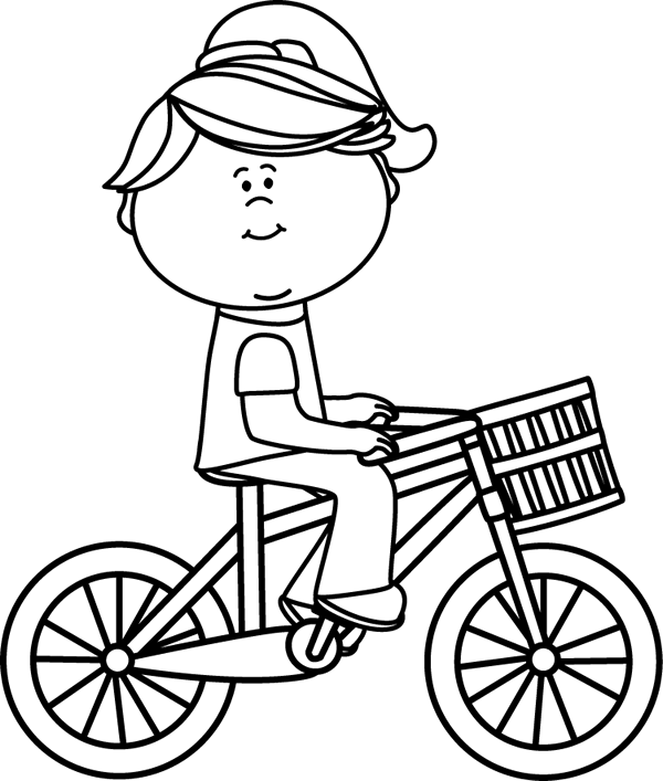 Black_&_White_Girl_Riding_a_Bicycle_with_a_Basket