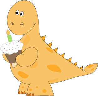 Orange_Dinosaur_Birthday_Cupcake