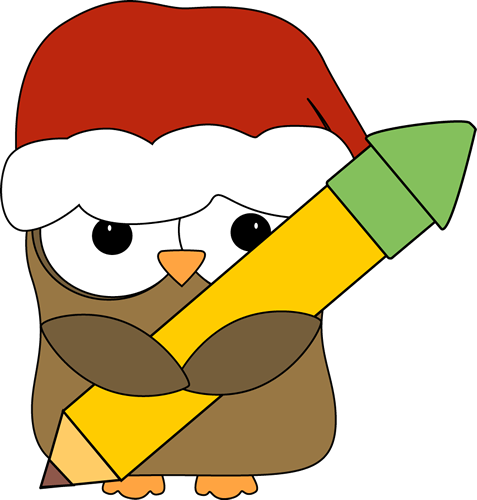 Christmas_Owl_Holding_a_Pencil