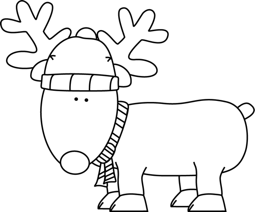 Black_and_White_Christmas_Reindeer