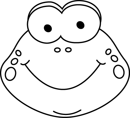 Black_and_White_Cartoon_Frog_Face