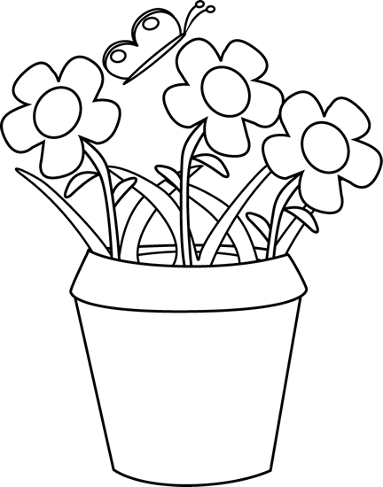 Black_and_White_Gardening_Flower_Pot