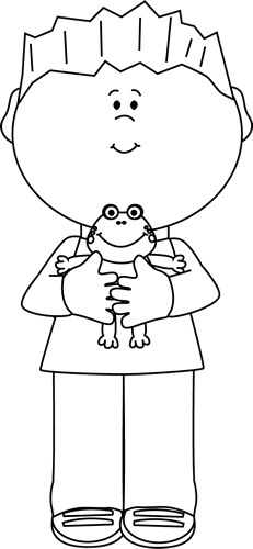 Black_and_White_Boy_Holding_a_Frog