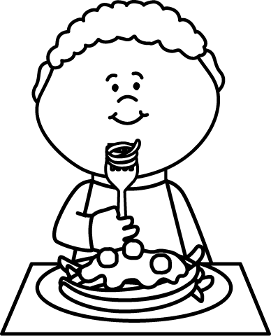 Black_and_White_Boy_Eating_Spaghetti