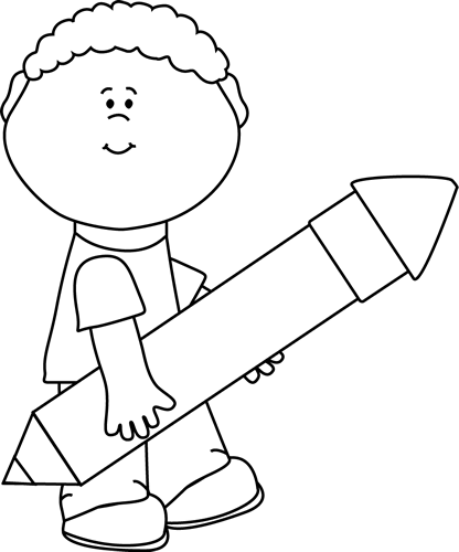 Black_and_White_Boy_Carrying_a_Big_Pencil