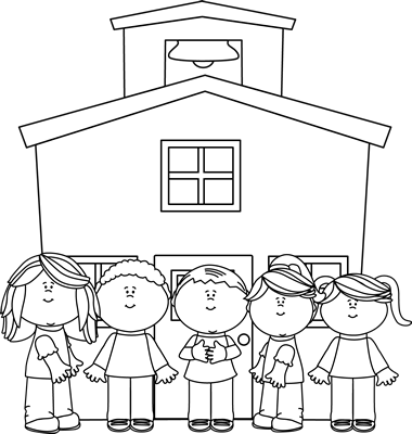 Black_and_White_School_Kids_at_School
