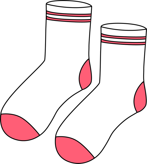 Pair_of_White_and_Pink_Socks