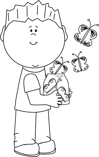 Black_and_White_Boy_Releasing_Butterflies