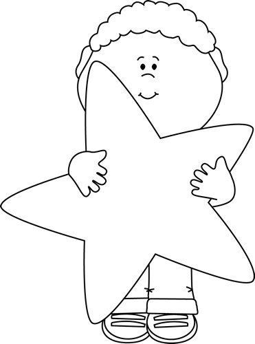 Black_and_White_Little_Boy_Holding_a_Star