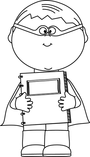 Black_and_White_Boy_Superhero_with_a_Notebook