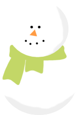 Snowman_wearing_a_Green_Scarf